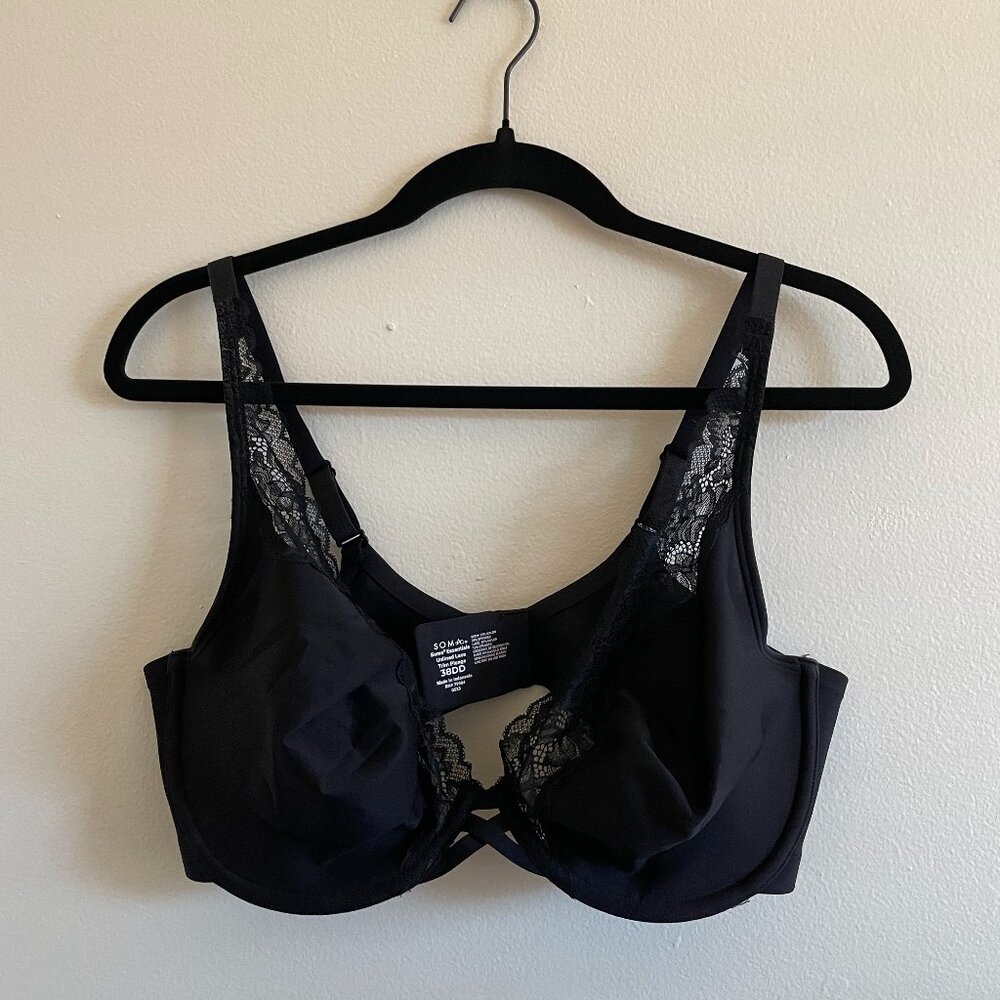 SOMA Essentials Unlined Lace Trim Plunge